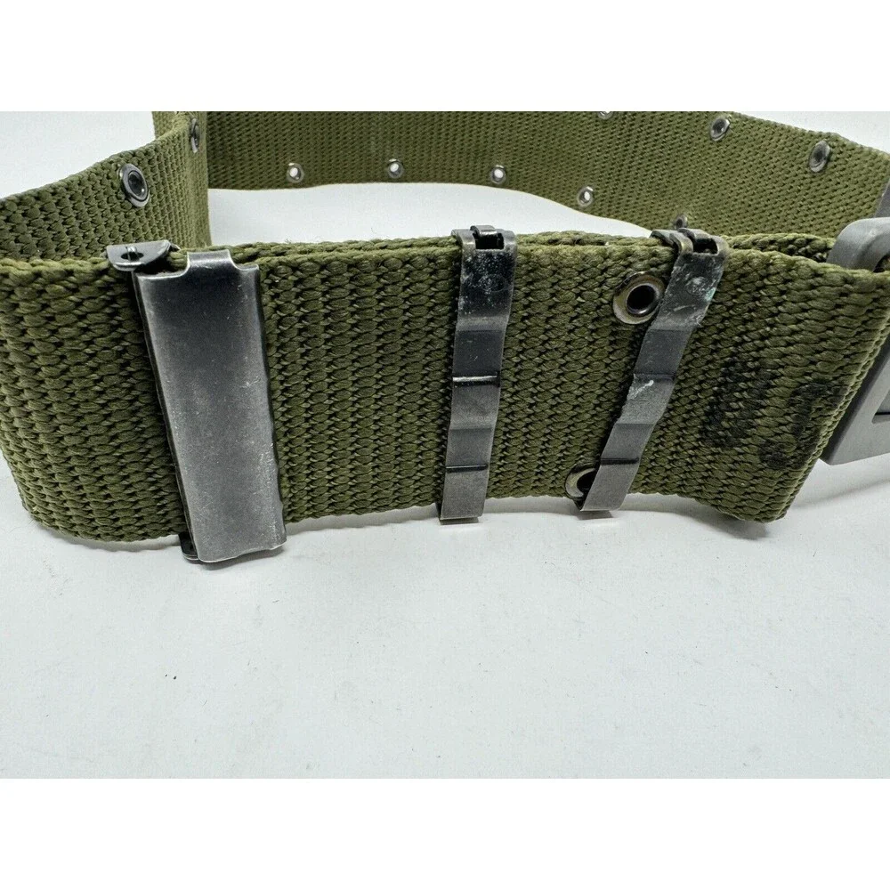 USGI Military LC2 Nylon Web Pistol Belt - Size Medium - Gray Plastic Buckle